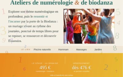 Voyage – Atelier Numérologie et Biodanza – 4 au 11 avril 2027